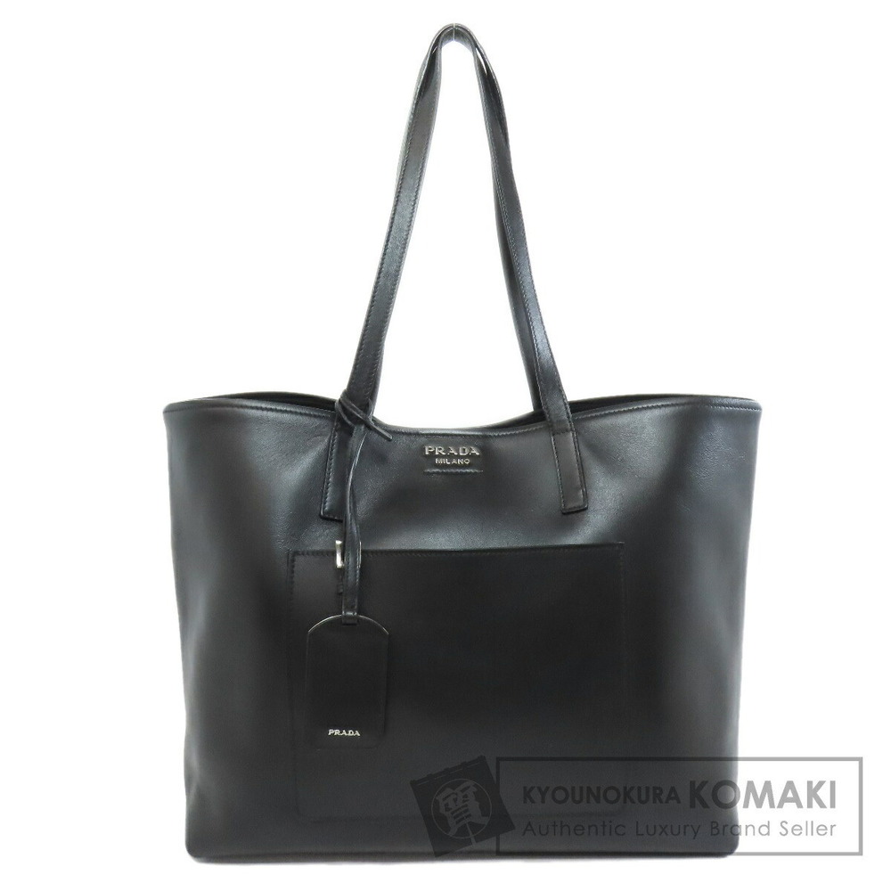 Prada Milano tote bag black city calf leather